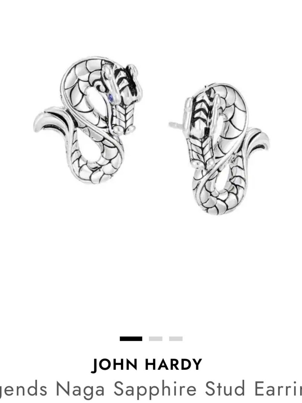 John Hardy Naga Dragon earrings